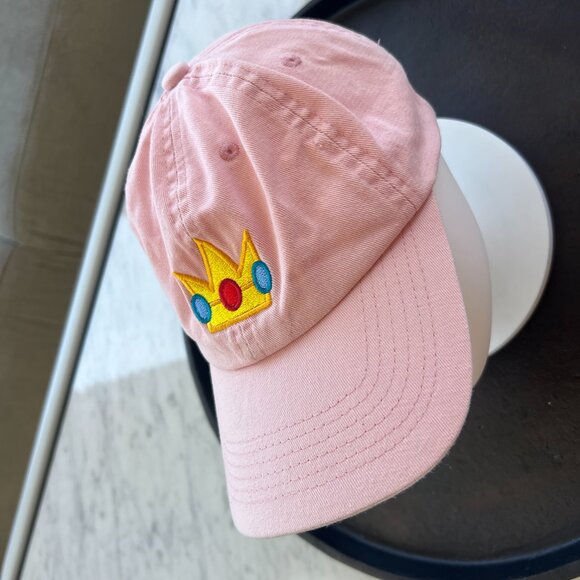 Super Mario Bros Accessories - Nintendo Princess Peach Pink Dad Hat | Controller Gear | Super Mario | OSFM